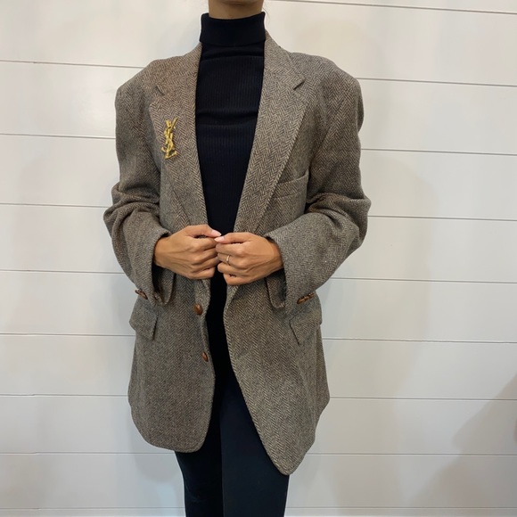 Vintage wool oversized blazer coat jacket - Picture 2 of 10